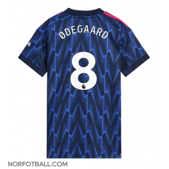 Billige Fotballdrakt Arsenal Martin Odegaard #8 Replika Bortedrakt Dame 2025-26 Kortermet